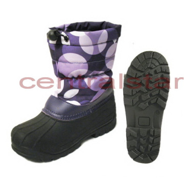 Fashion Girls Pruple Waterproof Oxford Winter Snow Boots (SB012)